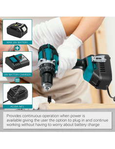 Convertidor 110V a 18V DC Makita 500W Adaptador 2