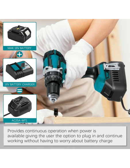 Convertidor 110V a 18V DC Makita 500W Adaptador