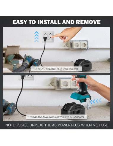 Convertidor 110V a 18V DC Makita 500W Adaptador