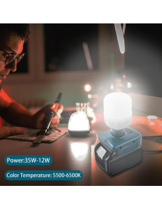 Luz de trabajo LED TEPULAS 12W 1300LM para Makita 18V 2