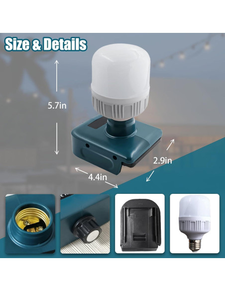 Luz de trabajo LED TEPULAS 12W 1300LM para Makita 18V
