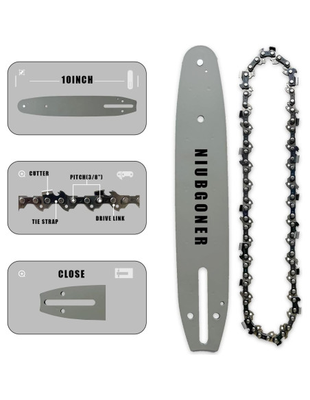 Combo Barra y Cadena Sierra 25,4 cm SGBH - 2 Cadenas