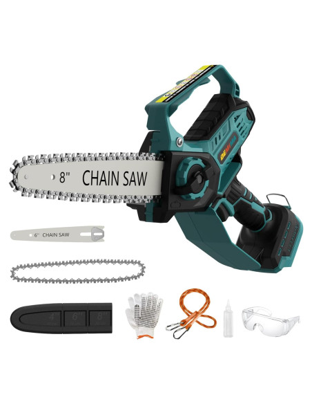 Mini Motosierra Eléctrica DEMIMA 800W 2-en-1 20cm y 15cm