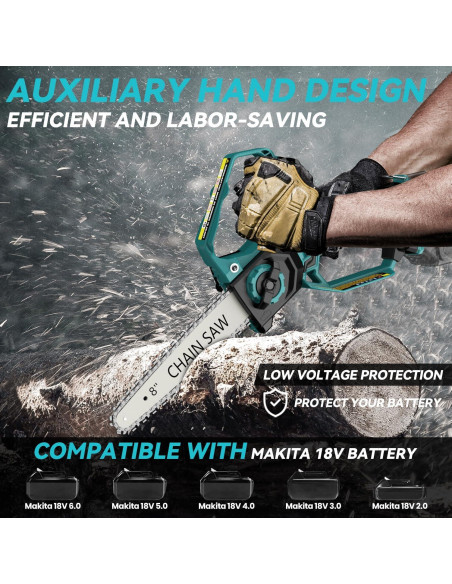 Mini Motosierra Eléctrica DEMIMA 800W 2-en-1 20cm y 15cm