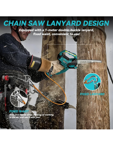 Mini Motosierra Eléctrica DEMIMA 800W 2-en-1 20cm y 15cm