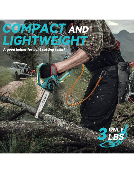 Mini Motosierra Eléctrica DEMIMA 800W 2-en-1 20cm y 15cm