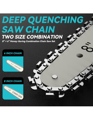 Mini Motosierra Eléctrica DEMIMA 800W 2-en-1 20cm y 15cm