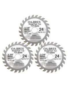 Hoja de sierra circular TCT 85mm 24T - Paquete de 3