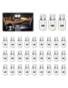 30 Bombillas LED 194 RBOKO 6000K T10 para Coche