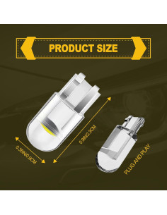 30 Bombillas LED 194 RBOKO 6000K T10 para Coche 2