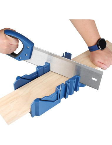 Caja de inglete Olympia Tools con sierra de 35,56 cm