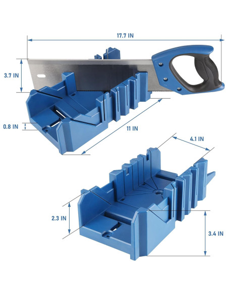 Caja de inglete Olympia Tools con sierra de 35,56 cm