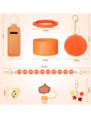 Mity Rain 8 Accesorios para Taza Stanley 30/40 oz Naranja