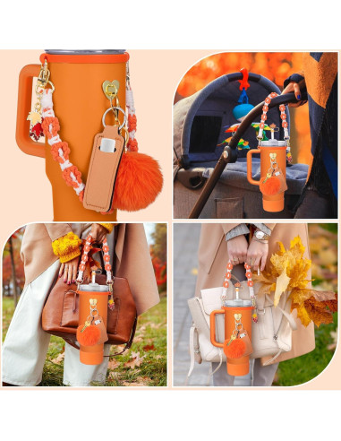 Mity Rain 8 Accesorios para Taza Stanley 30/40 oz Naranja