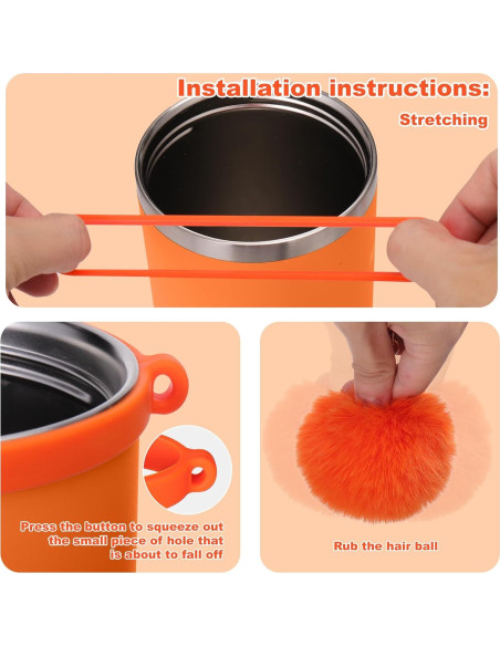 Mity Rain 8 Accesorios para Taza Stanley 30/40 oz Naranja