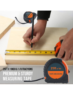 Cinta Métrica LICAMP 7.62 m Retráctil Fácil Lectura 2