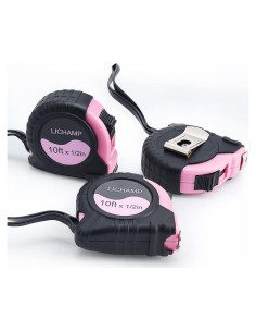 Cinta Métrica Lichamp 3 Piezas 3,05 m Rosa Mini