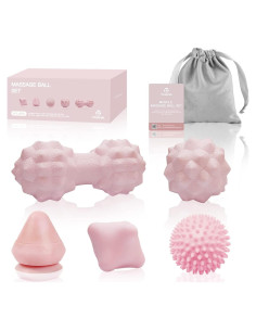 Juego de Pelotas de Masaje Tezewa 5 en 1 para Alivio Muscular