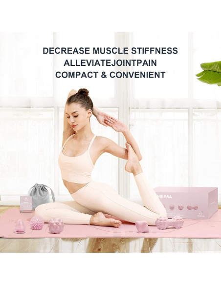 Juego de Pelotas de Masaje Tezewa 5 en 1 para Alivio Muscular