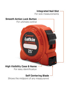 Cinta Métrica Auto-Centrante Lufkin 7.6 m - L625SC-02 2