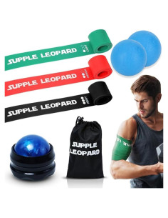 Conjunto de Banda de Floss Muscular y Pelotas de Masaje Supple Leopard