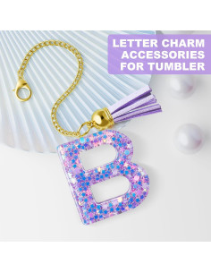 Encanto Inicial Morado para Taza Stanley - Letra B 2