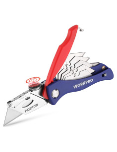 Cuchillo Utility Plegable WORKPRO 17.78 cm con 5 Cuchillas