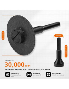 Rueda de Corte SI FANG 5 cm y Mandril 0.95 cm - 11 Discos 2