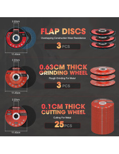 KingTool Juego de Discos de Corte y Desbaste 31 Piezas 115mm 2