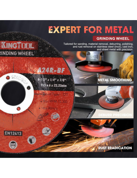 KingTool Juego de Discos de Corte y Desbaste 31 Piezas 115mm