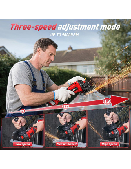 Amoladora Angular Inalámbrica Avhrit 21V 9500 RPM 4-1/2''