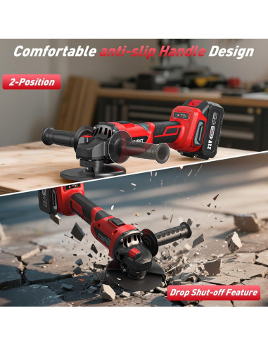 Amoladora Angular Inalámbrica Avhrit 21V 9500 RPM 4-1/2''