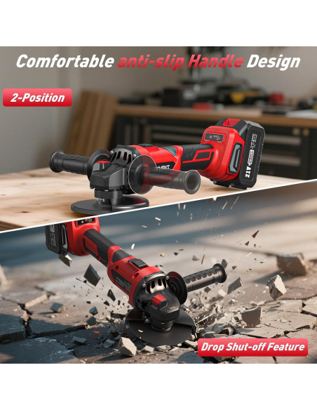 Amoladora Angular Inalámbrica Avhrit 21V 9500 RPM 4-1/2''