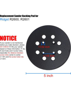 Pad de Lijado Tockrop 12.7 cm 8 Agujeros para Lijadoras 2