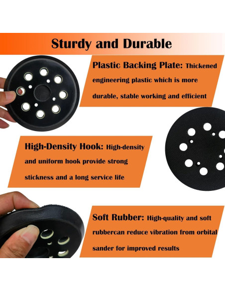 Pad de Lijado Tockrop 12.7 cm 8 Agujeros para Lijadoras