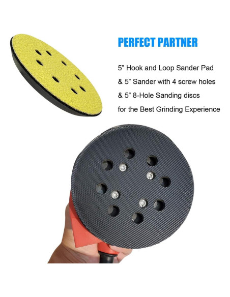 Pad de Lijado Tockrop 12.7 cm 8 Agujeros para Lijadoras