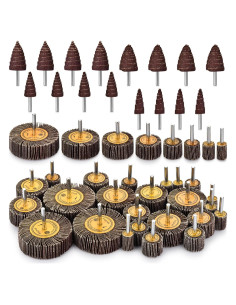 Juego de Ruedas de Lijado 48 Piezas Phntake 80 Granos