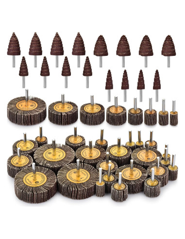 Juego de Ruedas de Lijado 48 Piezas Phntake 80 Granos