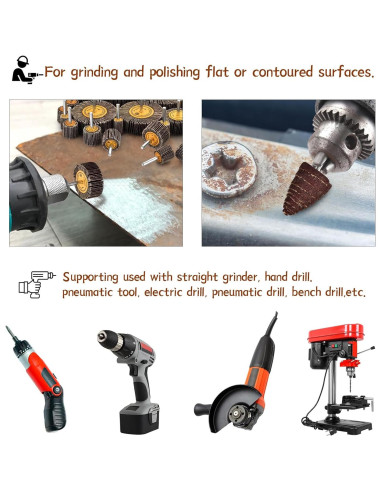 Juego de Ruedas de Lijado 48 Piezas Phntake 80 Granos