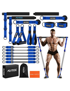 Kit de Bar Pilates KUTIZE con Bandas de Resistencia 122kg