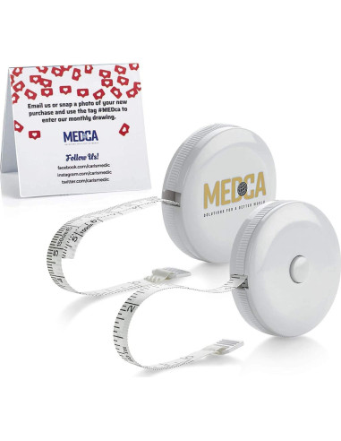 Cinta Métrica Corporal MEDca - Paquete de 4, Precisa y Duradera