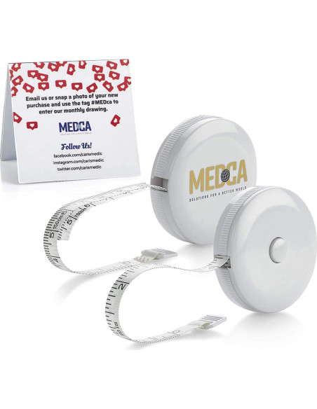 Cinta Métrica Corporal MEDca - Paquete de 4, Precisa y Duradera