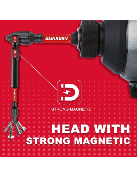 Juego de 30 Bits PH2 3" GEINXURN Acero S2 Impacto