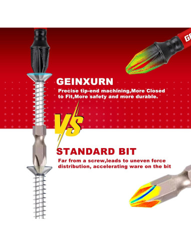 Juego de 30 Bits PH2 3" GEINXURN Acero S2 Impacto