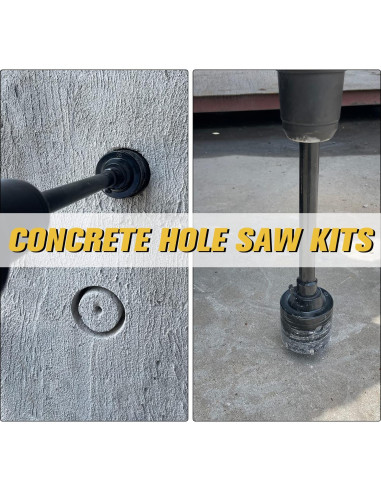 Kit de Brocas de Concreto DEHUIWI 9PCS 30-100mm SDS Plus