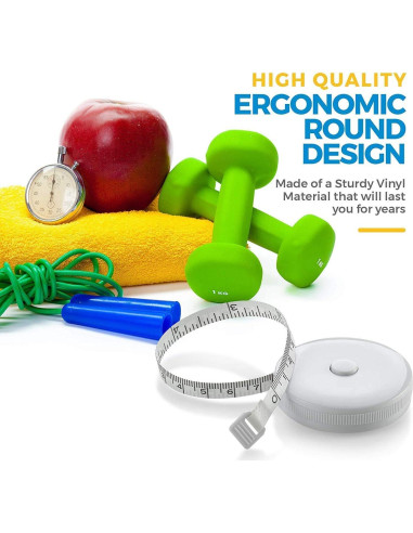 Cinta Métrica Corporal MEDca - Paquete de 4, Precisa y Duradera