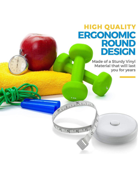 Cinta Métrica Corporal MEDca - Paquete de 4, Precisa y Duradera