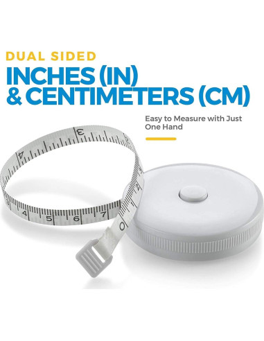Cinta Métrica Corporal MEDca - Paquete de 4, Precisa y Duradera
