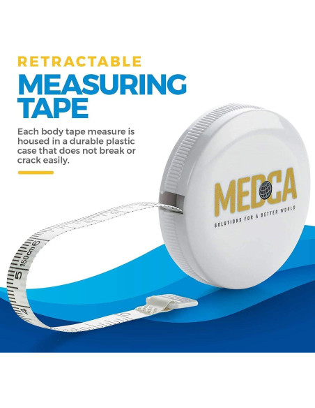 Cinta Métrica Corporal MEDca - Paquete de 4, Precisa y Duradera