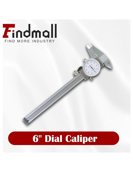 Calibrador de Dial findmall 15.24 cm Acero Inoxidable Precisión 0.001